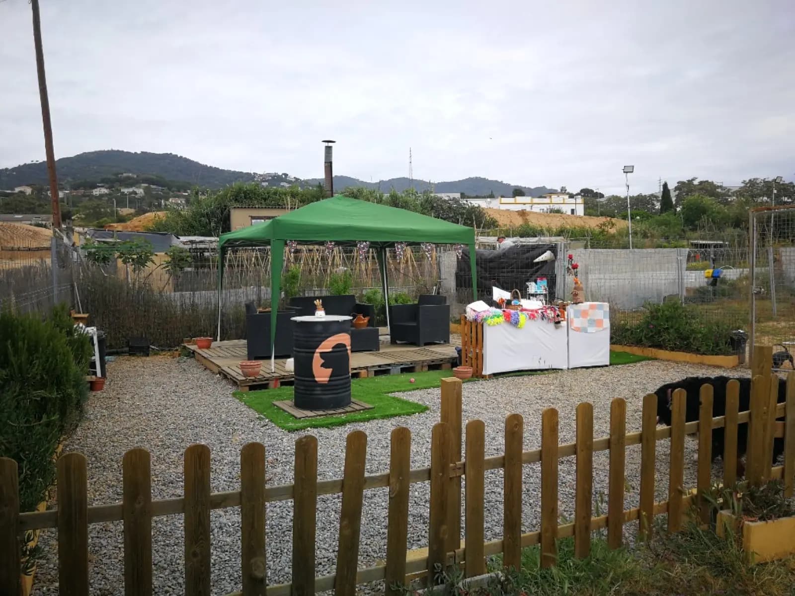 Zona preparada per a festes peludes